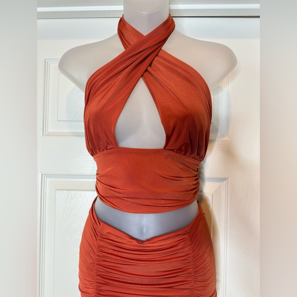 Orange Rustic Skirt Set - Picture 4 of 6